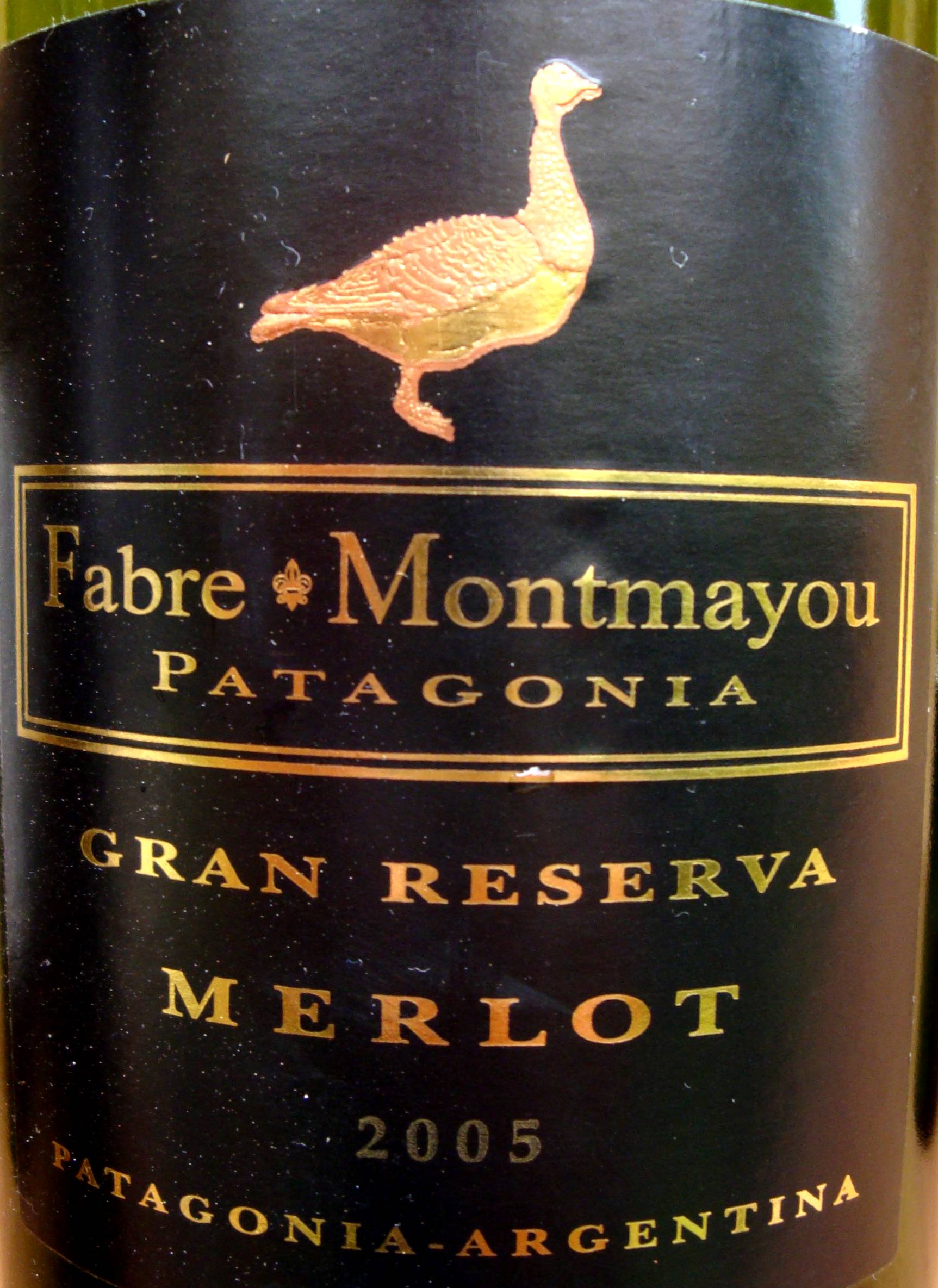 Label Fabre Montmayou Gran Reserva Merlot