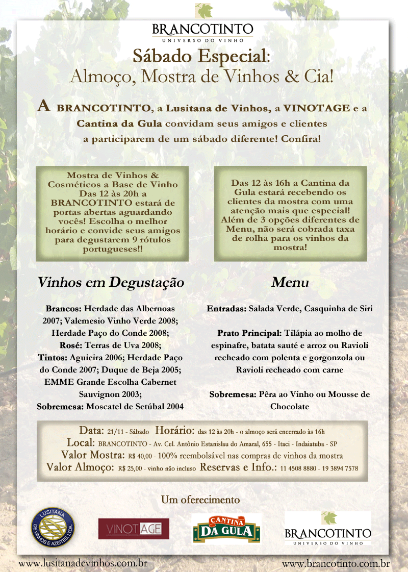 Brancotinto e lusitana